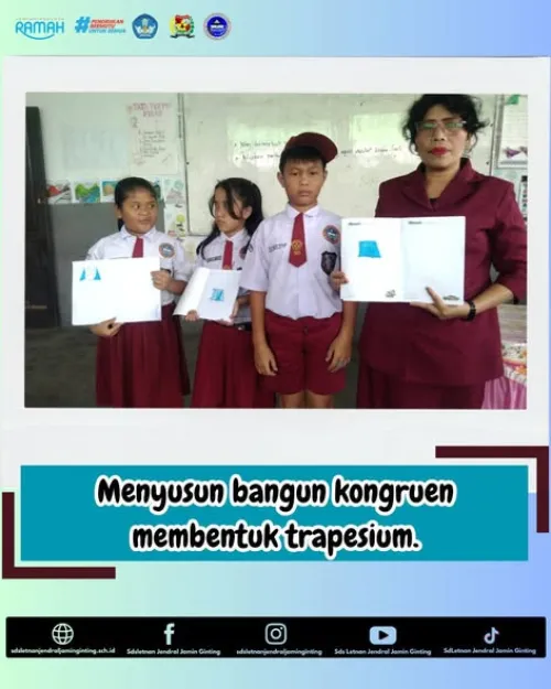 Pembelajaran Matematika (Menyusun Bangun Kongruen Membentuk Trapesium)